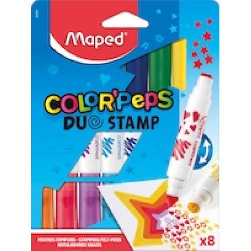 Фломастеры MAPED Color'peps DuoStamp 8 цветов