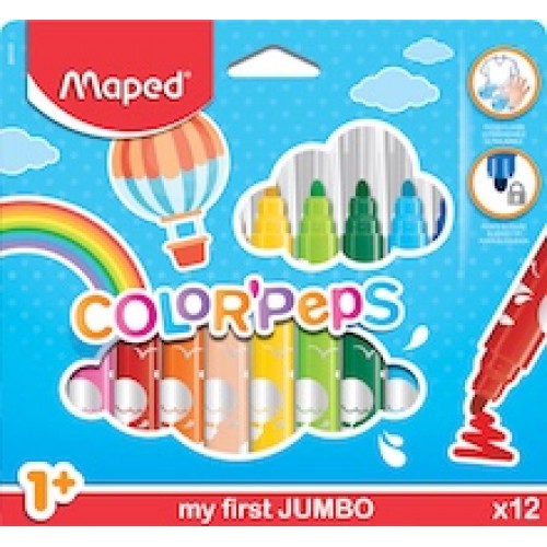 Фломастеры MAPED My first JUMBO 12 цветов