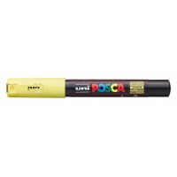 Marķieris UNI Posca PC-1M, ūdens bāzes, pasteļdzeltens (P2)