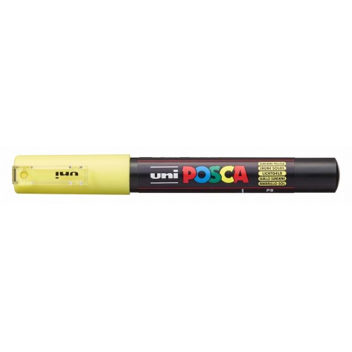 Маркер UNI Posca PC-1M, на водной основе, пастельно-жёлтый (P2)