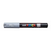 Marķieris UNI Posca PC-1M, ūdens bāzes, pelēkzils (61)