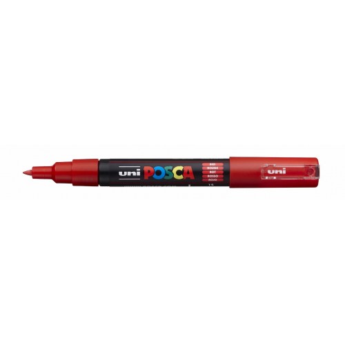 Маркер UNI Posca PC-1M, на водной основе, красный (15)