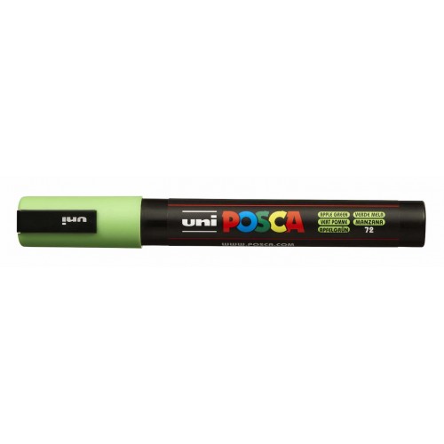 Marķieris UNI Posca PC-5M, ūdens bāzes, ābolu zaļš (72)
