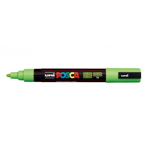 Marķieris UNI Posca PC-5M, ūdens bāzes, ābolu zaļš (72)