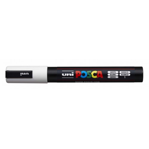 Маркер UNI Posca PC-5M, на водной основе, белый (1)