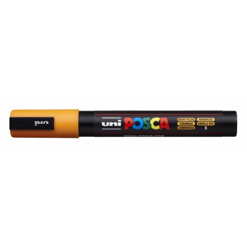 Marķieris UNI Posca PC-5M, ūdens bāzes, gaiši oranžs (3)