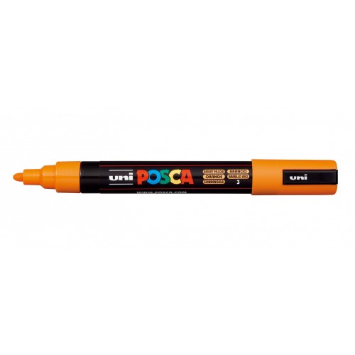 Marķieris UNI Posca PC-5M, ūdens bāzes, gaiši oranžs (3)