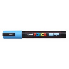 Marķieris UNI Posca PC-5M, ūdens bāzes, gaiši zils (8) Marķieris UNI Posca PC-5M, ūdens bāzes, gaiši zils (8)