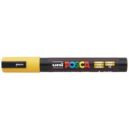 Marķieris UNI Posca PC-5M, ūdens bāzes, ohra (19)