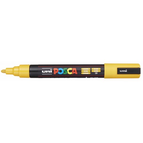 Marķieris UNI Posca PC-5M, ūdens bāzes, ohra (19)