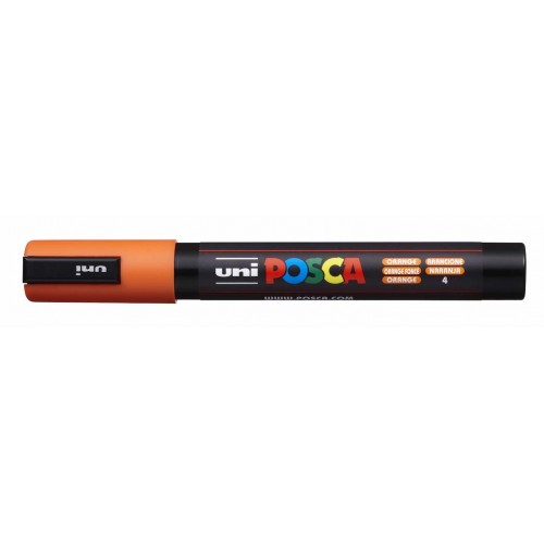 Маркер UNI Posca PC-5M, на водной основе, оранжевый (4)