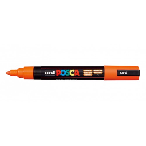 Маркер UNI Posca PC-5M, на водной основе, оранжевый (4)
