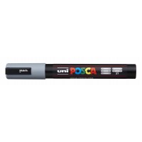 Маркер UNI Posca PC-5M, на водной основе, серый (37)