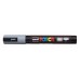 Marķieris UNI Posca PC-5M, ūdens bāzes, pelēks (37)