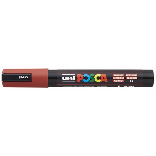 Маркер UNI Posca PC-5M, на водной основе, рубин (56)