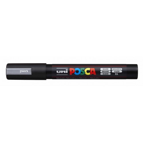 Marķieris UNI Posca PC-5M, ūdens bāzes, sudraba (26)