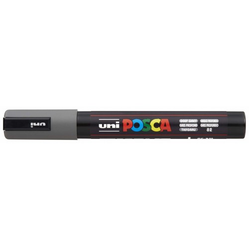 Marķieris UNI Posca PC-5M, ūdens bāzes, tumši pelēks (82)