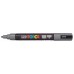 Marķieris UNI Posca PC-5M, ūdens bāzes, tumši pelēks (82)
