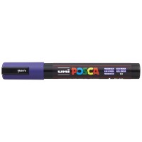 Маркер UNI Posca PC-5M, на водной основе, фиолетово-синий (10) Маркер UNI Posca PC-5M, на водной основе, фиолетово-синий (10)