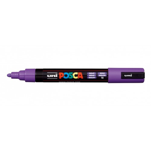 Маркер UNI Posca PC-5M, на водной основе, фиолетовый (12)