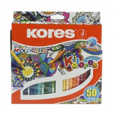 Krāsaini zīmuļi Kores 50 krāsas.