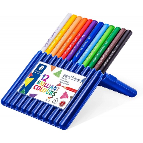 Цветные карандаши Staedtler 12 Brilliant colours ergo soft Jumbo