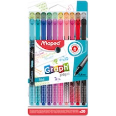 Marķieri MAPED Graph'Peps Metal.design 0.4mm 20 krāsas