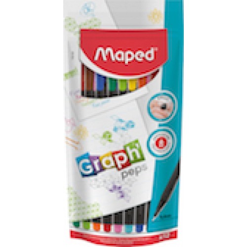 Маркер MAPED Graph'Peps Compact 0,4мм 12 цветов