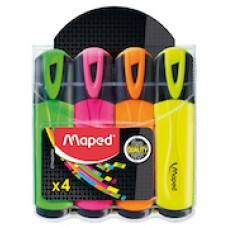 Teksta marķieri MAPED FLUO 4 krāsas