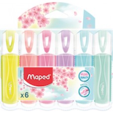 Teksta marķieri MAPED Pastel 6 krāsas