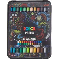 Vaska pastelis UNI POSCA KPA-100 24 krāsas 