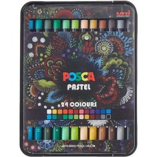 Vaska pastelis UNI POSCA KPA-100 24 krāsas 