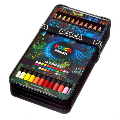 Цветные восковые мелковые карандаши UNI POSCA KPE-200 36 цветов