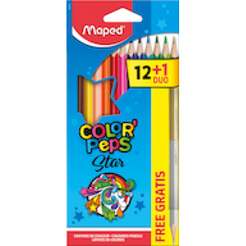 Цветные карандаши MAPED "Color`Peps" 12 цветов + 1 Vivo +1 HB