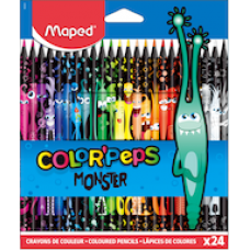 Zīmuļkrāsas MAPED "Color`Peps Monster" 24kr. Zīmuļkrāsas MAPED "Color`Peps Monster" 24kr.