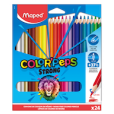 Zīmuļkrāsas MAPED "Color`Peps Strong" 24 krāsas